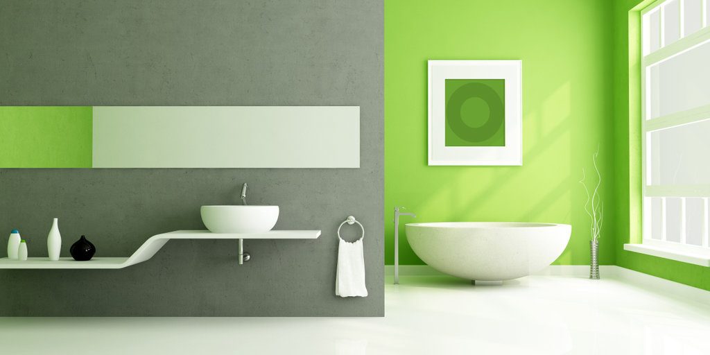 green bathroom